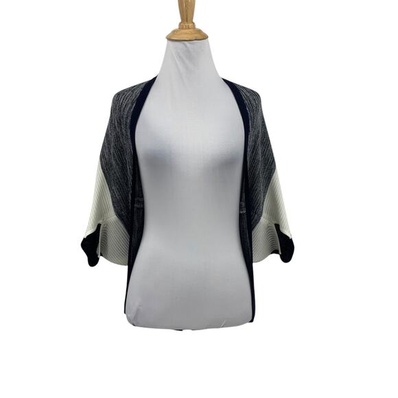 Misook Cardigan Womens S Small Exclusively Colorblock Open Front Bolero Sweater - Picture 1 of 9